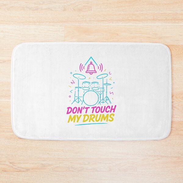Item preview, DON'T TOUCH MY DRUMS - Nice Neon Drumset Design [Drums] designed and sold by MyPixelFun.