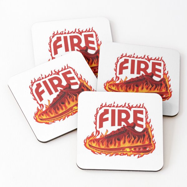 Item preview, Fire Sneaker Sticker – Blazing Street Energy designed and sold by Imaginarium of Chaos falcon88 .