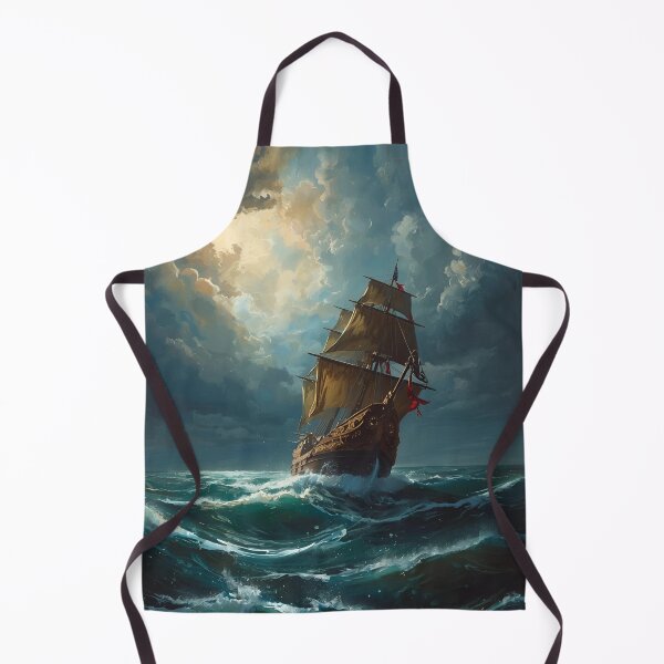 Item preview, Stormbound Galleon – Pirate Ship at Sea Poster designed and sold by blackcatsvault.