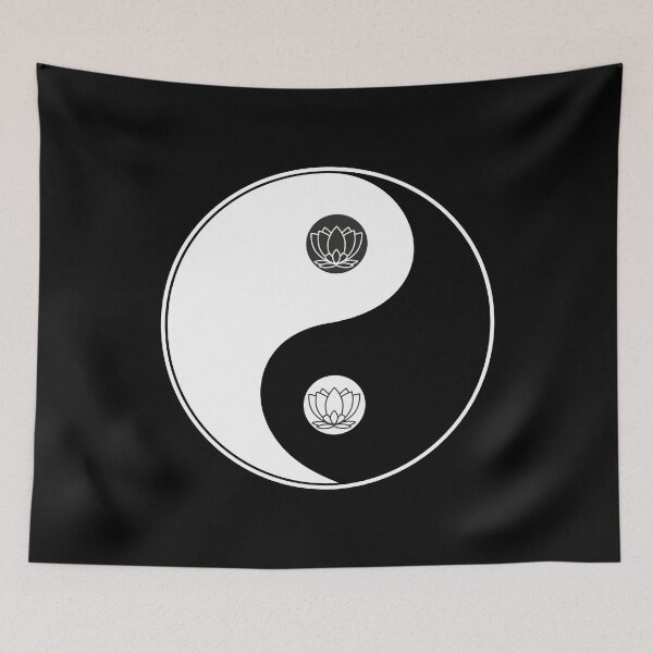 Item preview, Tao symbol Yin and Yang with lotus flower designed and sold by freaks13.