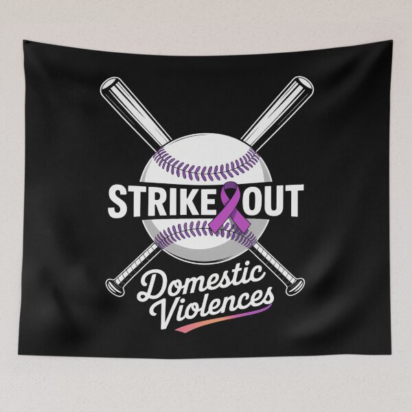Item preview, Cinta morada de béisbol contra la violencia doméstica designed and sold by tearbytea.