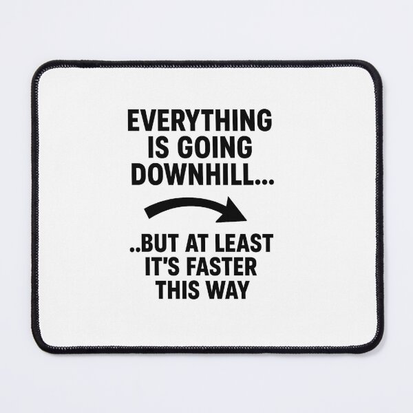 Item preview, Funny Downhill Text Design designed and sold by Poetic Patterns Studio.
