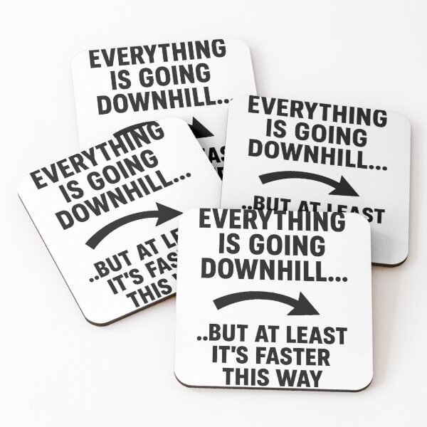 Item preview, Funny Downhill Text Design designed and sold by Poetic Patterns Studio.