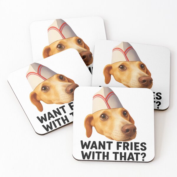 Item preview, Dog with Fast Food Hat Want Fries With That designed and sold by LNCareyMystic.