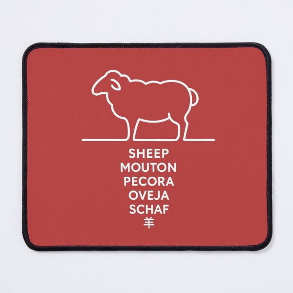 Item preview, Sheep Minimalist One Line Art – Multilingual Design designed and sold by Linea Animalia.