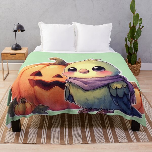 Item preview, Autumn Pumpkin Parrot – Cute Tropical Fall Bird Illustration designed and sold by Sugar Wisdom .