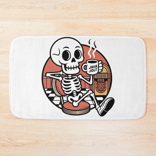 Item preview, Retro Diner Skeleton & Jukebox designed and sold by Mr-wow.