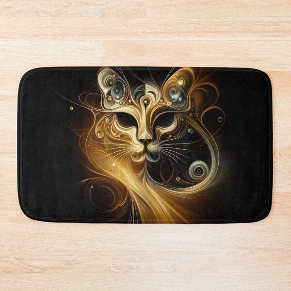 Item preview, abstract golden cat designed and sold by Dogandesighn.