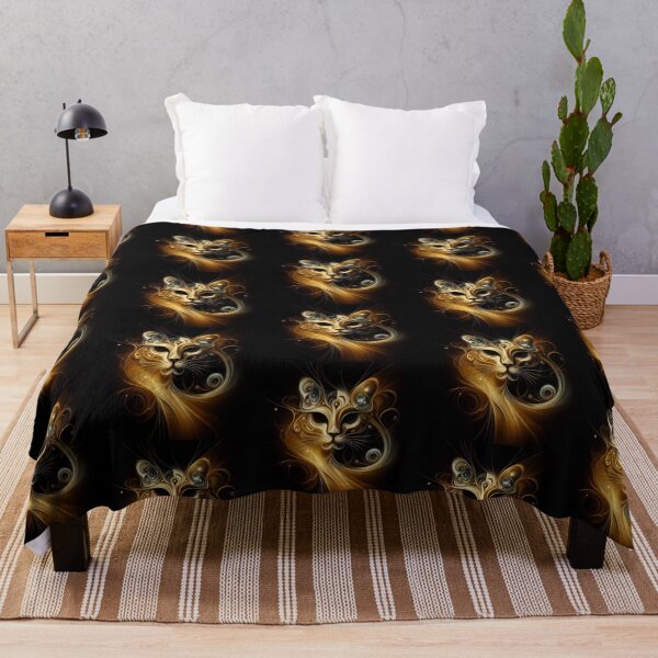 Item preview, abstract golden cat designed and sold by Dogandesighn.