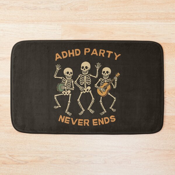 Item preview, ADHD Skeletons Party Never Ends in Vintage Halloween Style designed and sold by Meandmyshop.