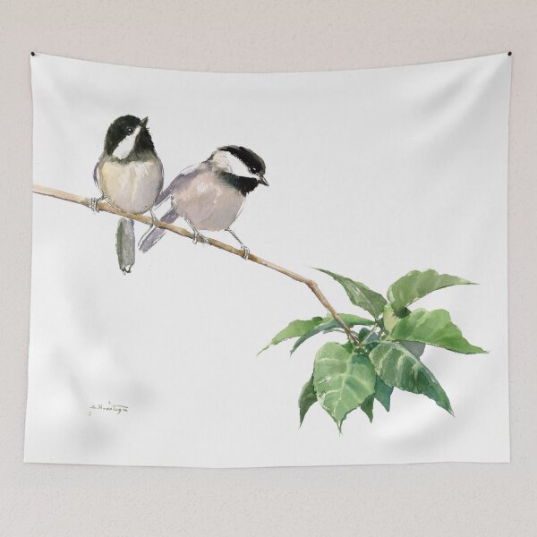 Item preview, Chickadees on Tree designed and sold by surenart.