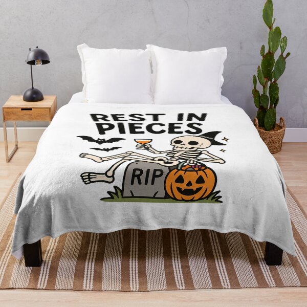 Item preview, Cute Cartoon Skeleton Lounging on Tombstone T-Shirt - Fun Halloween Design designed and sold by PrintCreations9.