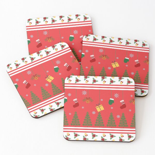 Item preview, Festive Nordic Christmas Pattern with Gifts and Trees designed and sold by DesignByNui.