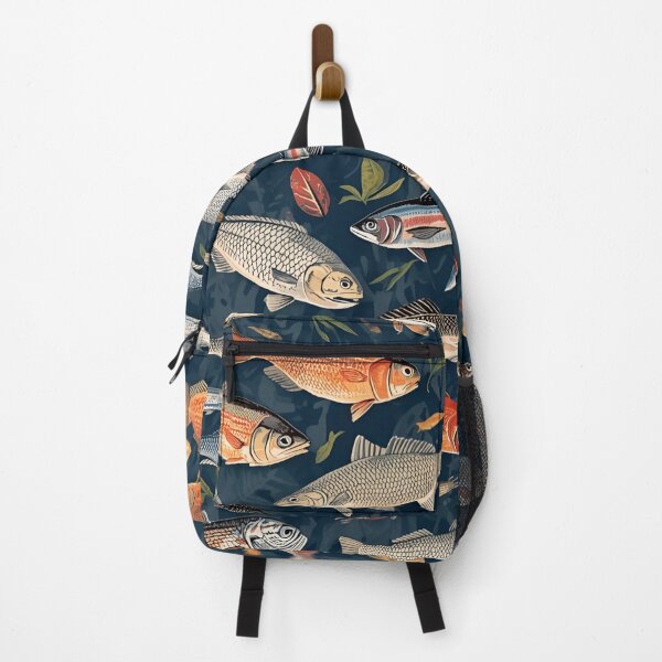 Item preview, Colourful Fish Pattern – Vintage Aquatic Illustration designed and sold by blackcatsvault.