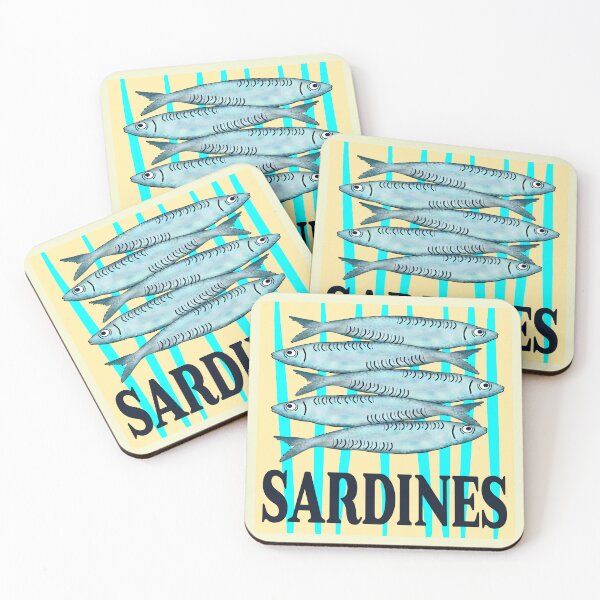 Item preview, Sardines fish designed and sold by minimalartstory.