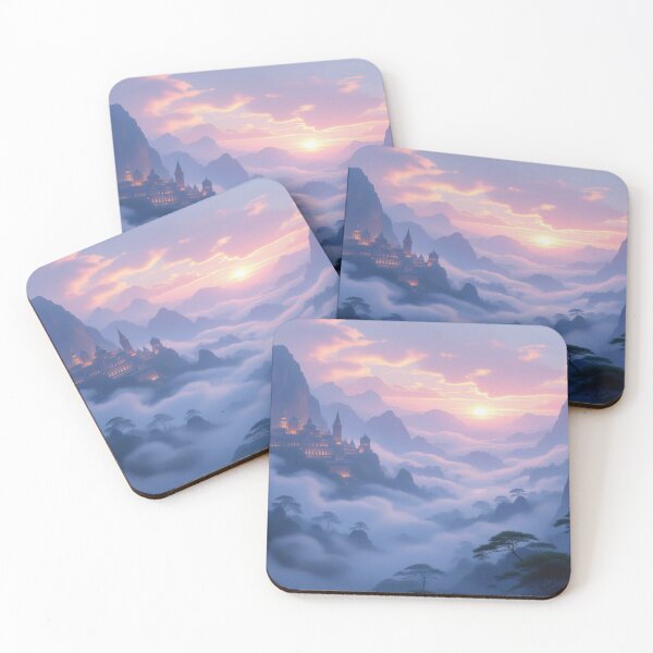 Item preview, Epic Castle Glow – Mystical mountain landscape meets fairytale architecture & dreamy sunrise vibes designed and sold by FotoworldEdel.
