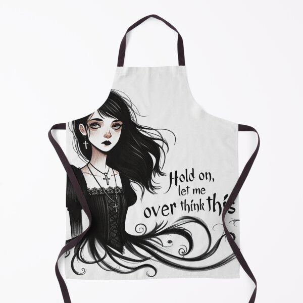 Item preview,  Hold on, let me over think this - Goth Emo girl design designed and sold by Vintage Designs +.
