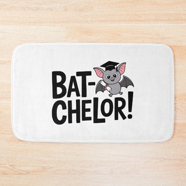 Item preview, Bat-Chelor! Cute Bachelor Degree Bat Pun designed and sold by PMCreative.