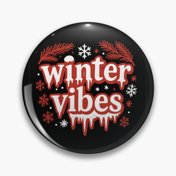 Item preview, Winter Vibes Decorative Red and White Typography designed and sold by optimusprime39.