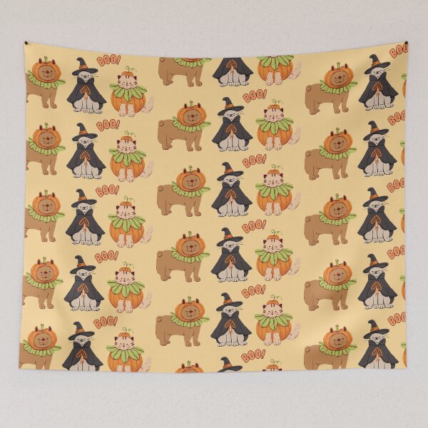 Item preview, Halloween Spooky Cute Dog and Cat  designed and sold by PennyLoafer.