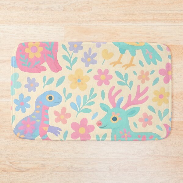 Item preview, Pastel Alebrijes and Flowers Seamless Pattern designed and sold by edleon.