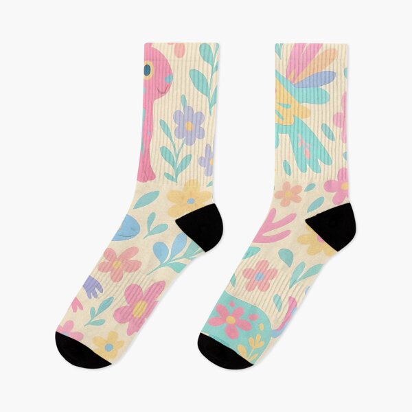 Item preview, Pastel Alebrijes and Flowers Seamless Pattern designed and sold by edleon.
