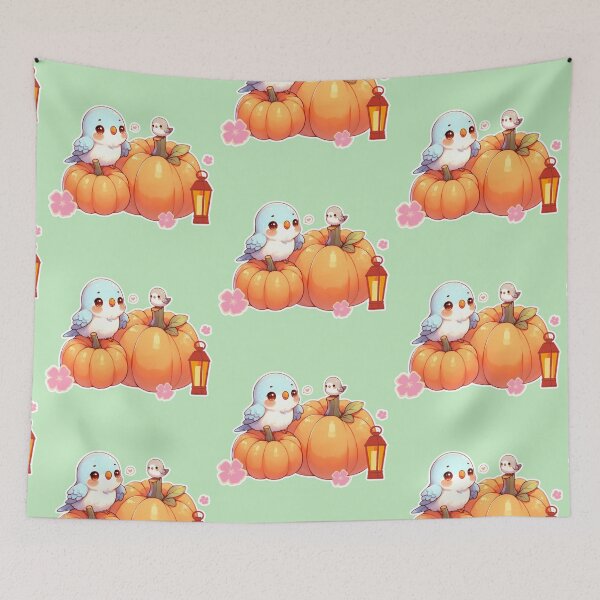 Item preview, Autumn Pumpkin Parrot – Cute Tropical Fall Bird Illustration designed and sold by Sugar Wisdom .