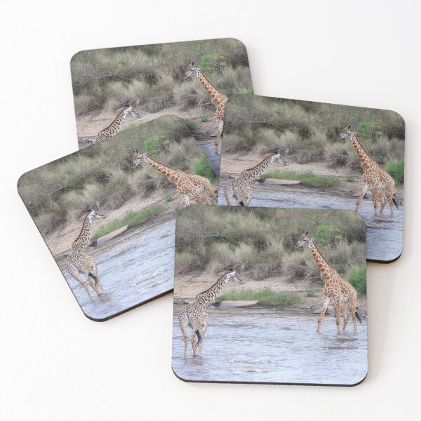 Item preview, Two Giraffes in the River Masai Mara Kenya designed and sold by PhotoArt by Joan Carroll.