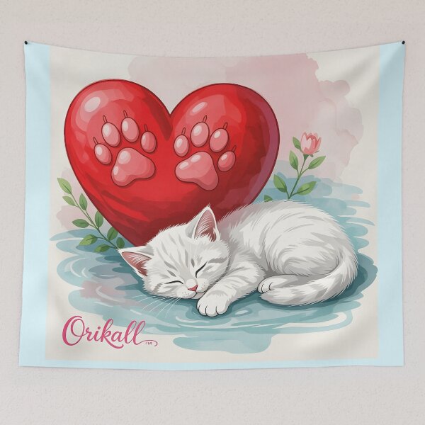 Item preview, Kittens Walk All Over Your Heart designed and sold by HippieWorks.