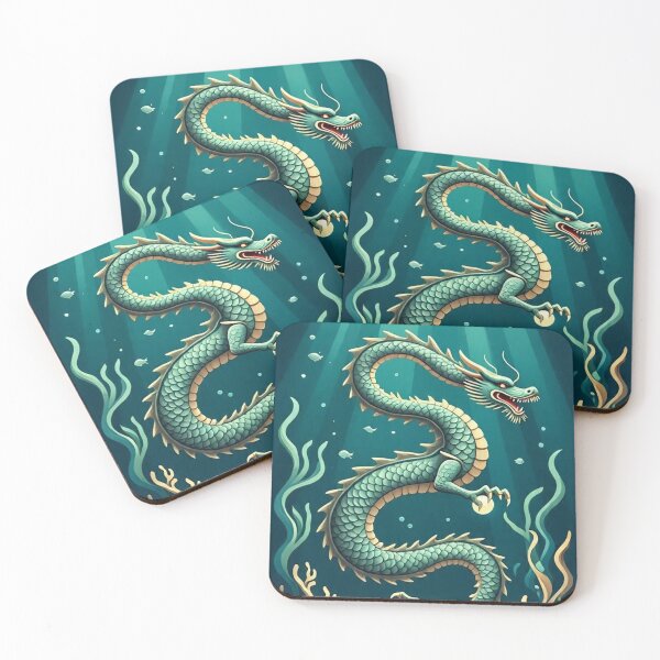 Item preview, Underwater Dragon with Pearl – Edo Period Woodblock Art designed and sold by Vandy Fullam.