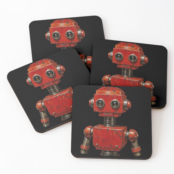 Item preview, Red Oily Robot Worker Sci-Fi designed and sold by Static-Fractal.