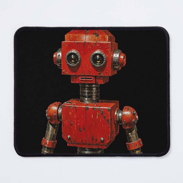Item preview, Red Oily Robot Worker Sci-Fi designed and sold by Static-Fractal.