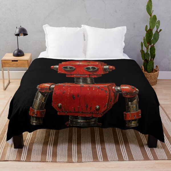 Item preview, Red Oily Robot Worker Sci-Fi designed and sold by Static-Fractal.