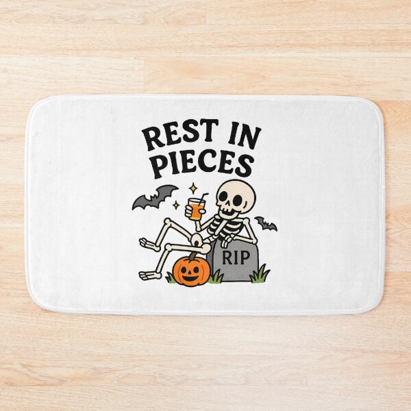 Item preview, Cute Cartoon Skeleton Lounging on Tombstone T-Shirt - Fun Halloween Design designed and sold by PrintCreations9.