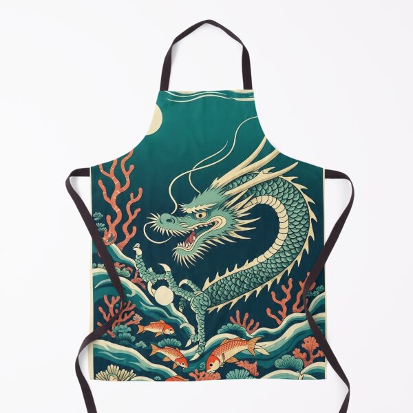 Item preview, Indigo Sea Dragon – Vintage Japanese Ukiyo-e Fantasy designed and sold by Vandy Fullam.