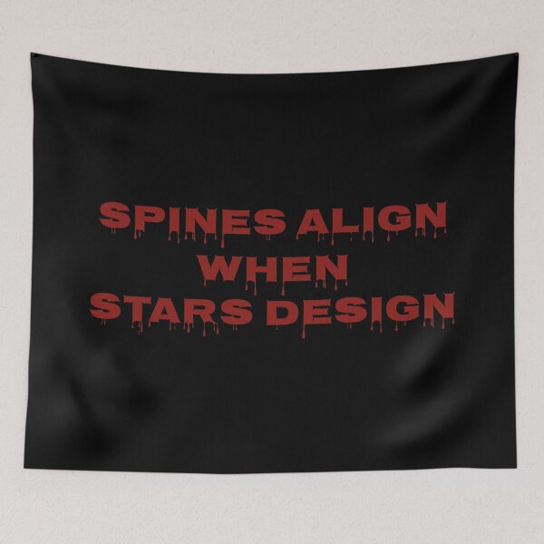 Item preview, Spines Align Hen Stars Poetic Inspirational Quote Typography Design designed and sold by MONTRIS.