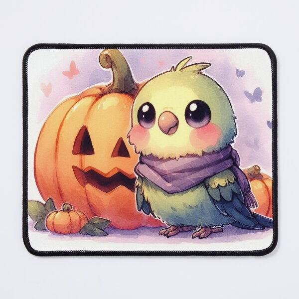 Item preview, Autumn Pumpkin Parrot – Cute Tropical Fall Bird Illustration designed and sold by Sugar Wisdom .