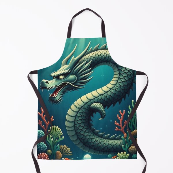 Item preview, Ocean Depths Dragon – Traditional Japanese Myth Print designed and sold by Vandy Fullam.