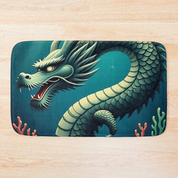 Item preview, Ocean Depths Dragon – Traditional Japanese Myth Print designed and sold by Vandy Fullam.