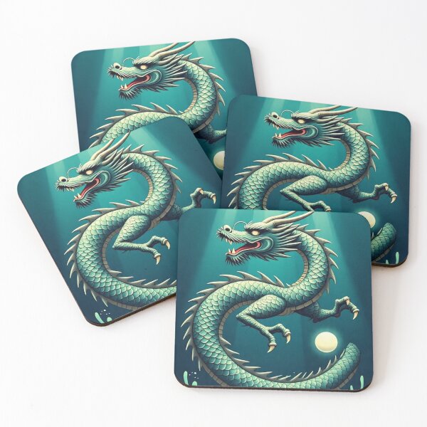 Item preview, Mystical Sea Dragon with Coral – Retro Ukiyo-e Artwork designed and sold by Vandy Fullam.