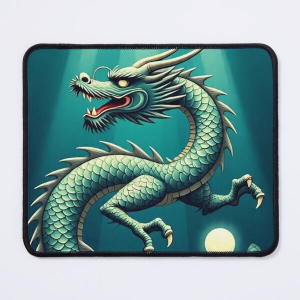 Item preview, Mystical Sea Dragon with Coral – Retro Ukiyo-e Artwork designed and sold by Vandy Fullam.