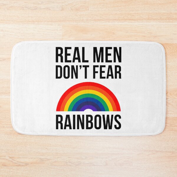 Item preview, Real men don’t fear rainbows  designed and sold by Rachel the Artist .