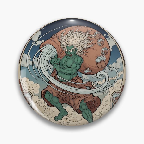 Artikelvorschau, Jugendstil Fujin – Japanischer Windgott entworfen und verkauft von Atelier Jin.
