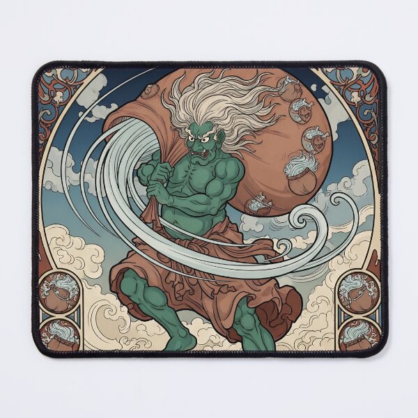 Item preview, Art Nouveau Fujin – Japanese Wind God designed and sold by Atelier Jin.