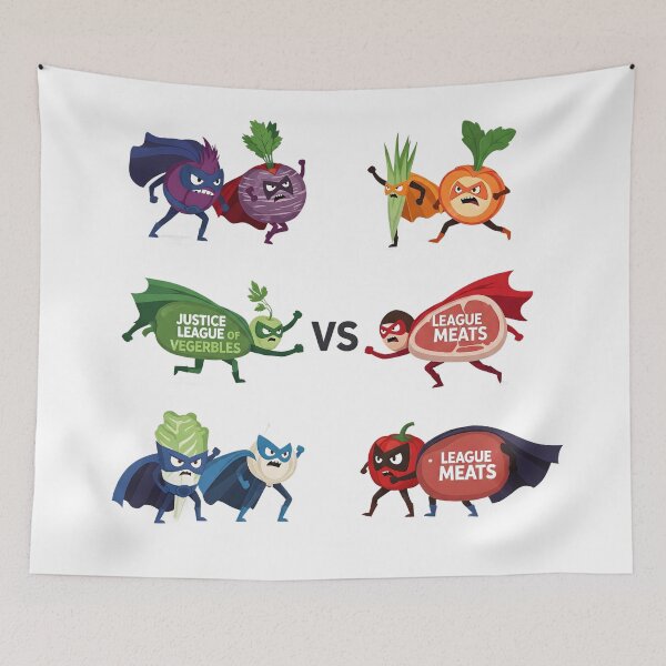 Item preview, meat vs veggies designed and sold by Amadijoy.