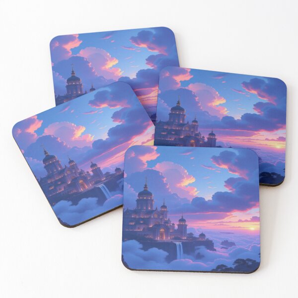 Item preview, Castle of Dreams – sunset meets fantasy architecture & mystic mountain glow designed and sold by FotoworldEdel.