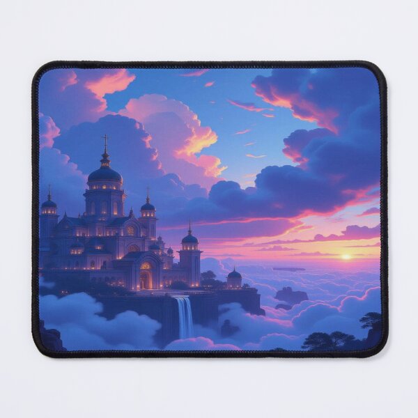 Item preview, Castle of Dreams – sunset meets fantasy architecture & mystic mountain glow designed and sold by FotoworldEdel.