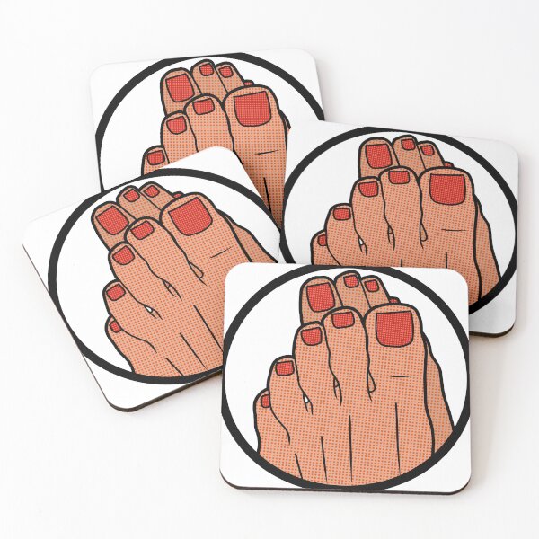 Item preview, Red Toes Badge designed and sold by SolefulStickers.