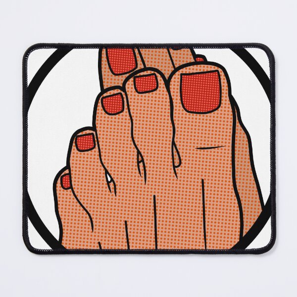 Item preview, Red Toes Badge designed and sold by SolefulStickers.