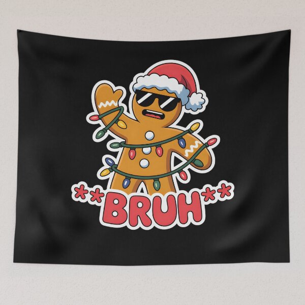 Item preview, Funny Bruh Gingerbread Man Tangled Christmas Lights Boys Men designed and sold by clothesy7.